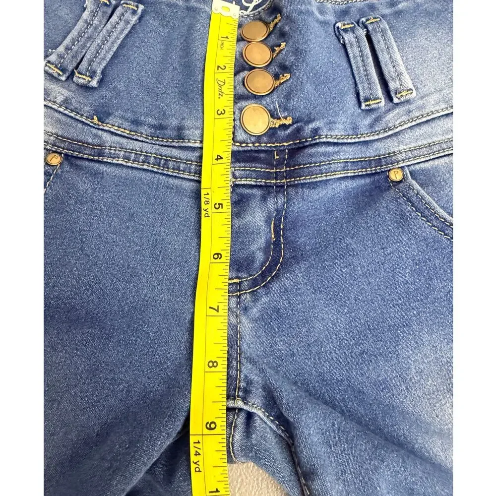 Pink Label Denim Co High Rise Skinny Jeans Size 8 Stretch Blue Denim